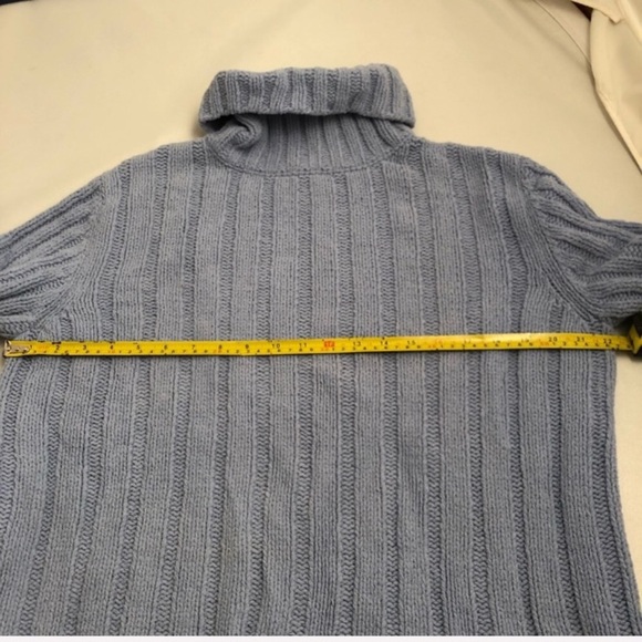 Express Y2K gray chenille tunic turtleneck sweater L - Picture 6 of 7